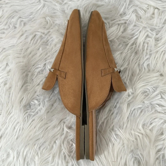 JOURNEE COLLECTION Ameena Tan Slip On Square Toe Mules Flats Size 9 NEW - Picture 9 of 13